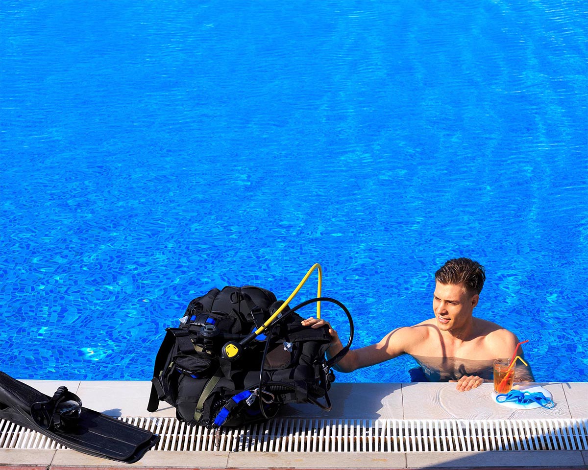 Satisfaction après la session en piscine